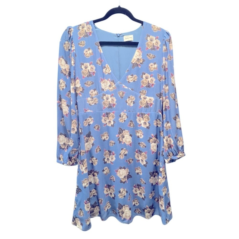Aritzia Sunday Best Grayson V-neck Floral Mini Dress- Size 6 - Picture 2 of 11